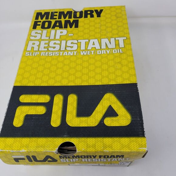 Fila Womens 6.5 Memory Workshift Slip Resistant Work Shoe White Restaurant Work - Picture 9 of 9